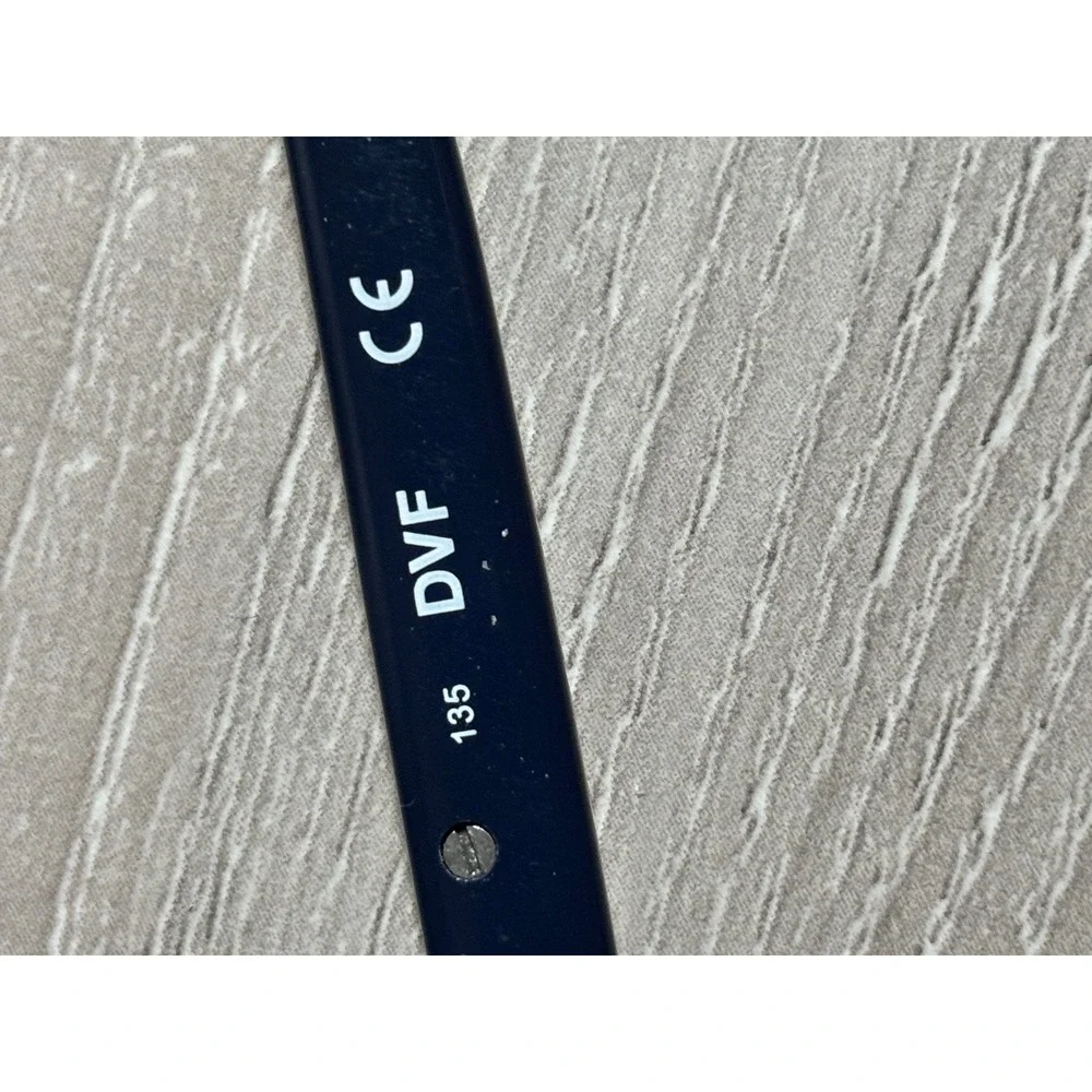 Diane von Furstenberg DVF5105 Navy Blue White Rectangular‎ Eyeglass Frames Sleek